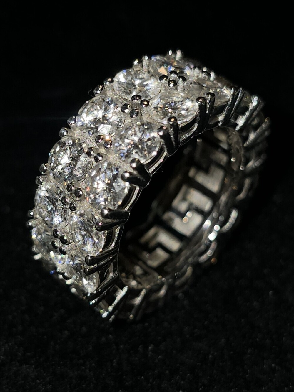 ✨ 8CTW . 2 Row. Moissanite Eternity Band | Solid S925 Sterling Silver ✨